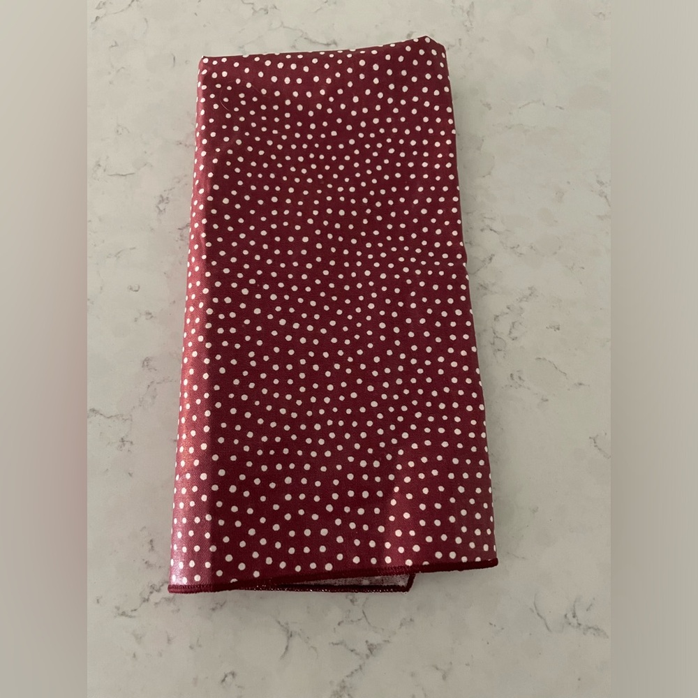 Waverly Burgundy/White Polka Dot Napkin